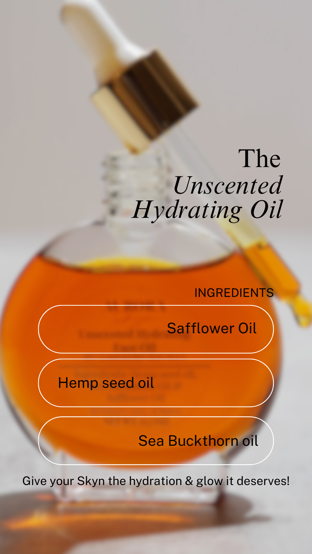 Unscented Hydrating Face oil